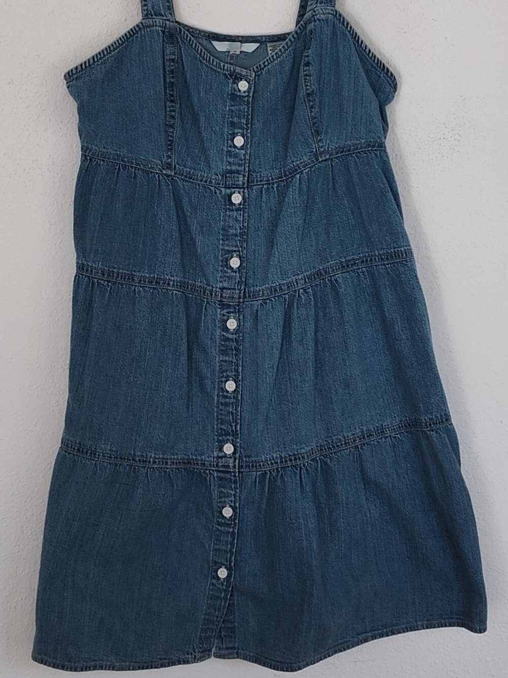 Levi’s Denim Mini Dress, Western Boho, Button Front, Y2K, M